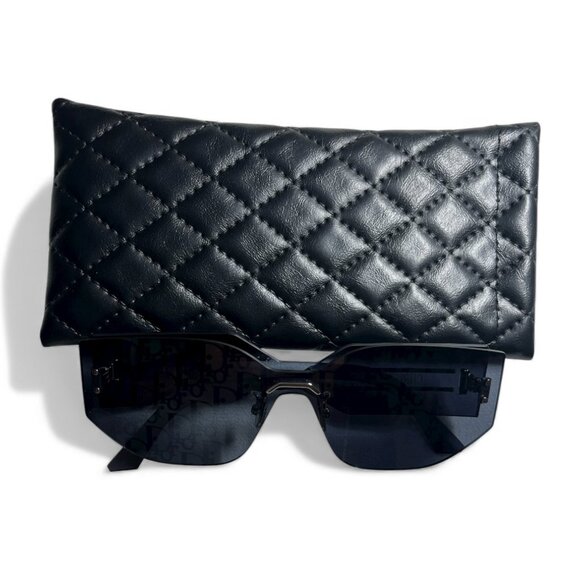 Christian Dior Diorclub M6U Mask Sunglasses Black Logo Oblique - Picture 7 of 7